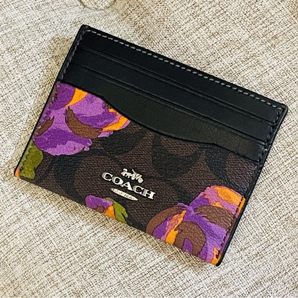 Coach slim floral card case - Picture 4 of 5